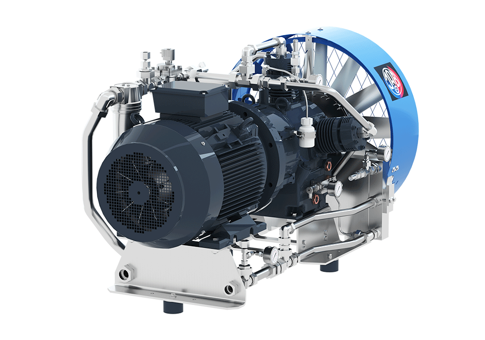 V5461-3/40 Compressor Unit AIR COOLED LUBRICATED 1 STAGES 3 CYL 13 bar inlet 603 m3/hr @ 40 bar  30 kW 1500RPM