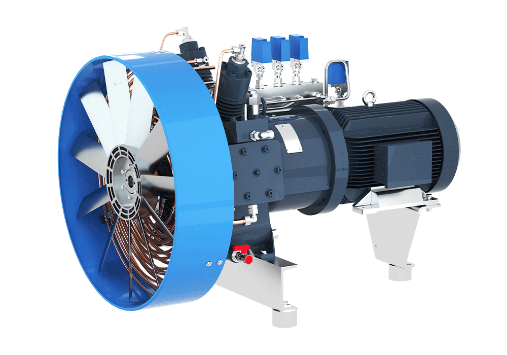 V245/300 Compressor Unit AIR COOLED LUBRICATED 4 STAGES 4 CYL 16 bar inlet 274 m3/hr @ 260 bar  55 kW 1500RPM