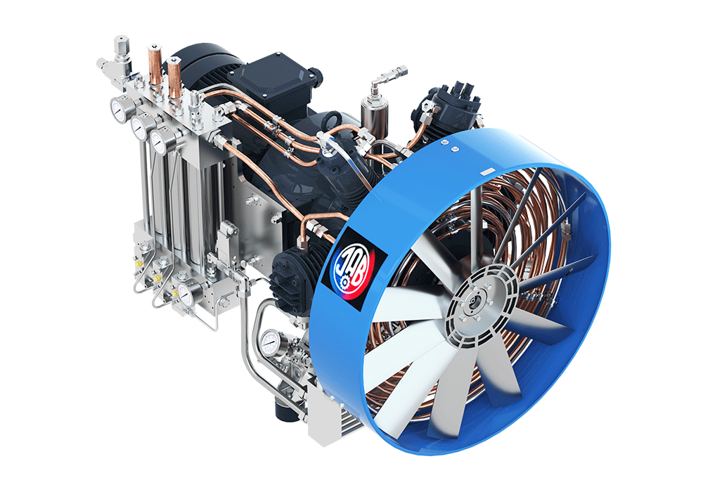 SVB450/250 Compressor Unit AIR COOLED LUBRICATED 4 STAGES 4 CYL  27 m3/hr @ 250 bar 11 kW 1500RPM