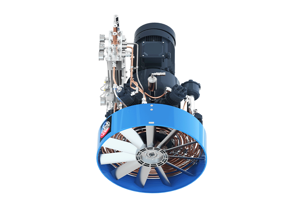 SVB450/250 Compressor Unit AIR COOLED LUBRICATED 4 STAGES 4 CYL  27 m3/hr @ 250 bar 11 kW 1500RPM