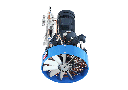 SVB450/250 Compressor Unit AIR COOLED LUBRICATED 4 STAGES 4 CYL  27 m3/hr @ 250 bar 11 kW 1500RPM