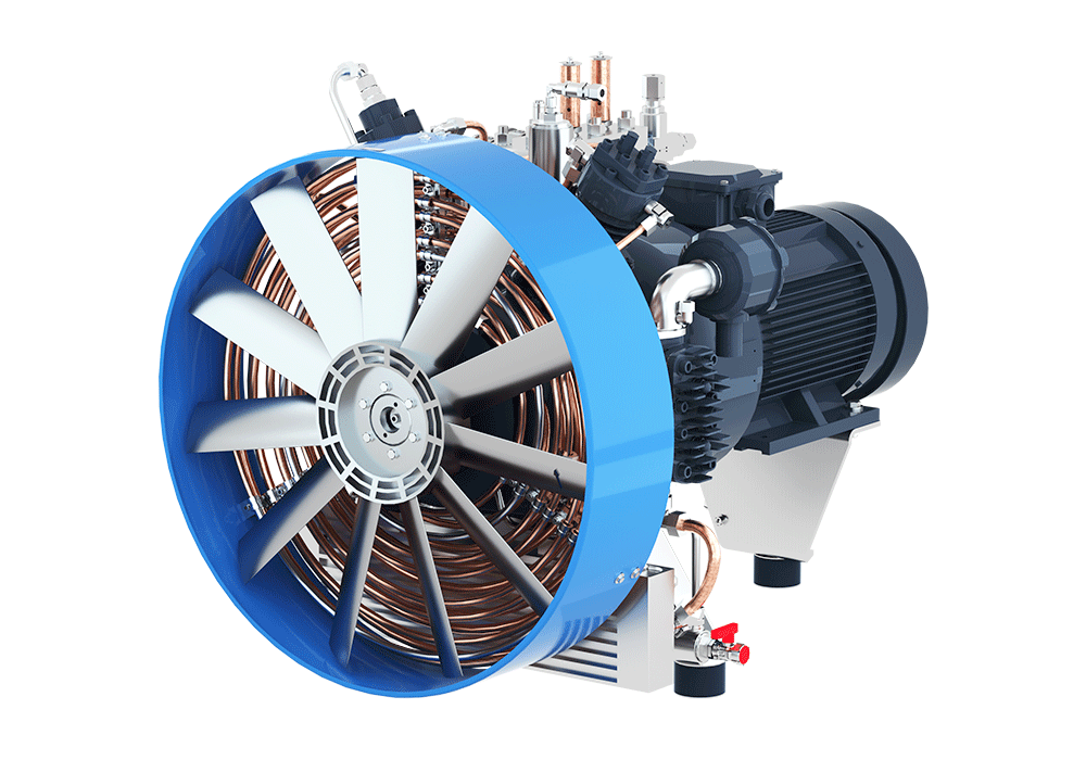 SVB450/250 Compressor Unit AIR COOLED LUBRICATED 4 STAGES 4 CYL  27 m3/hr @ 250 bar 11 kW 1500RPM