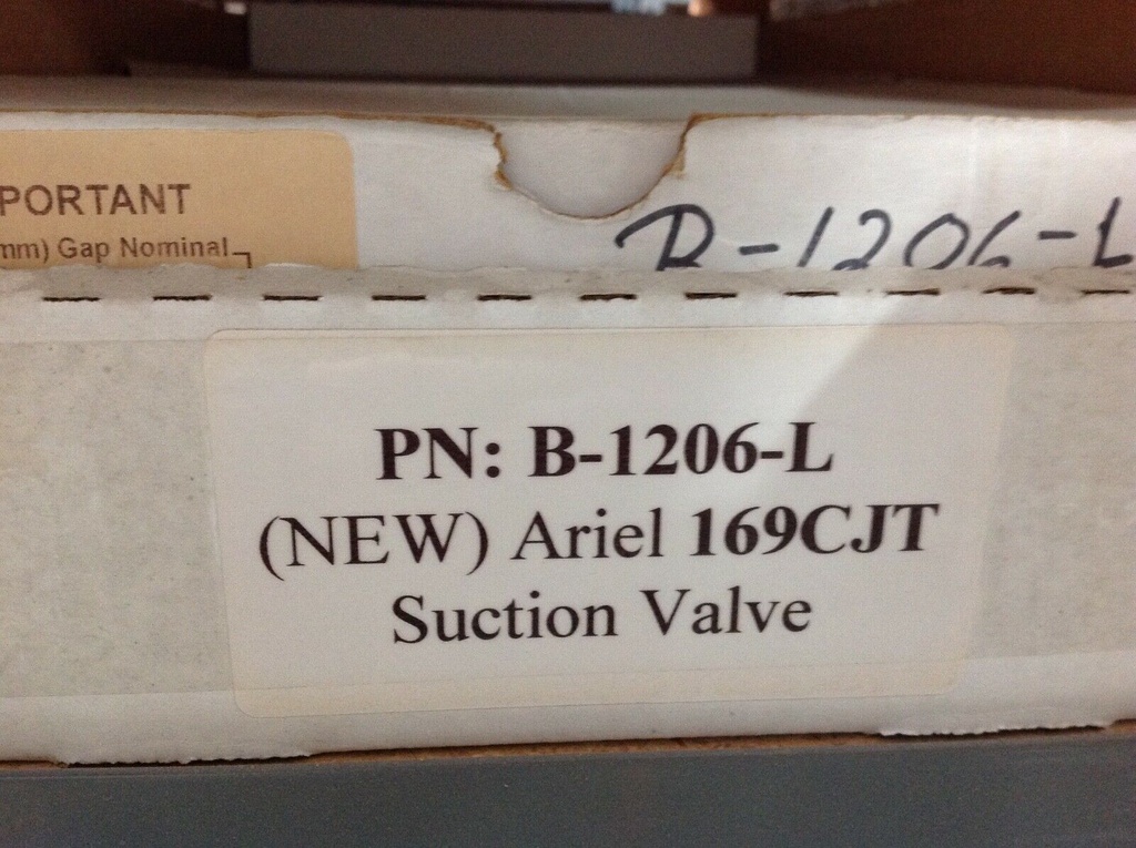 CS211019 Valve Ariel 169CJT B-1206-L Suction Valve