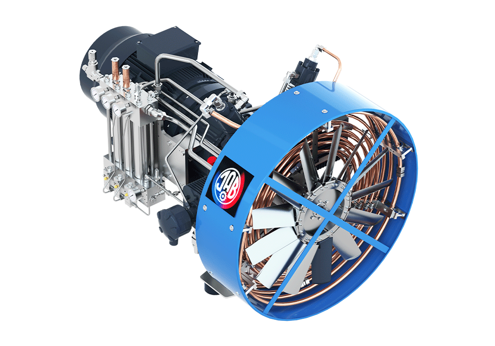 SVB1300/350 Compressor Unit AIR COOLED LUBRICATED 4 STAGES 4 CYL  83 m3/hr @ 350 bar 37 kW 1500RPM