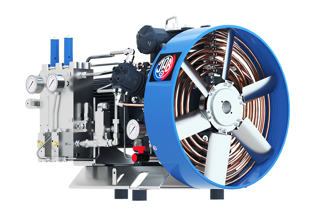 Compressor Unit AIR COOLED LUBRICATED 4 STAGES 4 CYL 181 m3/hr @ 40 bar  45 kW 1500RPM