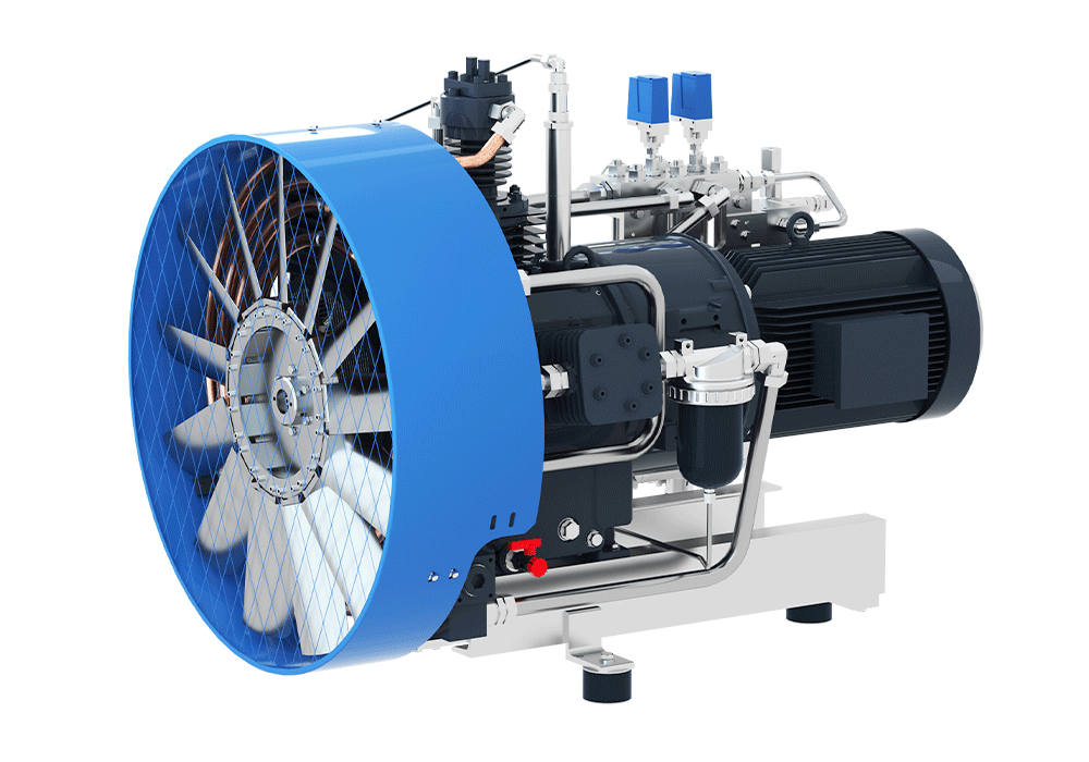 SV1400/60NG Compressor Unit AIR COOLED LUBRICATED 3 STAGES 3 CYL .3 bar inlet 108 m3/hr @ 60 bar  30 kW 1500RPM