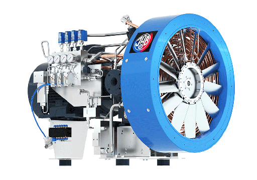 [JAB V 200/300 NG8] V200/300NG8 Compressor Unit AIR COOLED LUBRICATED 4 STAGES 4 CYL 8 bar inlet 206 m3/hr @ 300 bar  44 kW 1500RPM